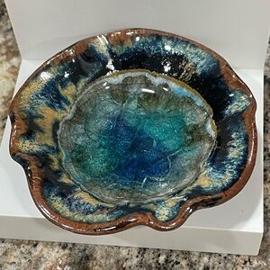 Handcrafted Art Trinket Dish